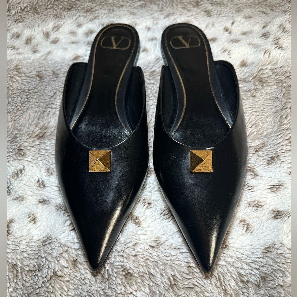 Valentino Garavani Roman Stud Flat Mules